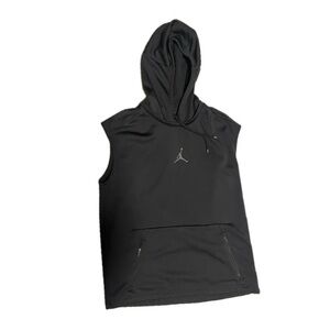 Nike Jordan Black Dri-fit Sleeveless Hoodie